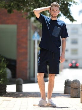 「ポケットＴシャツ」｜DenimeWebStoreさん（メンズ・184cm）の夏コーディネート