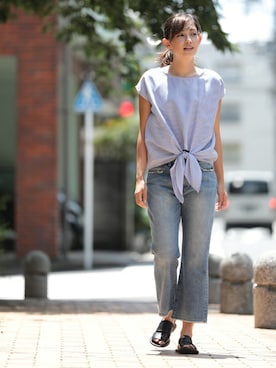 「Denime」｜DenimeWebStoreさん（レディース・160cm）の夏コーディネート
