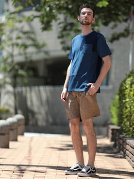 「Denime（ドゥニーム）のアイテム」を使った、DenimeWebStoreさん（メンズ・184cm）の夏コーディネート