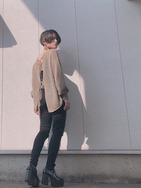 「夏秋ミックス」｜「アイテム（ニット/セーター）」を使った、miiさん（レディース・152cm）の夏コーディネート