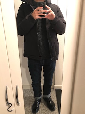 「NUMBER (N)INE（ナンバーナイン）のアイテム（ドレスシューズ）」を使った、だいきちさん（メンズ・178cm）の冬コーディネート