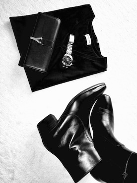 「SAINT LAURENT PARIS（サンローランパリ）のアイテム（財布/小物）」を使った、hiroshiさん（メンズ・168cm）の春コーディネート