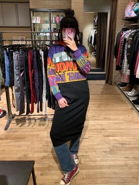 「HYSTERIC GLAMOUR（ヒステリックグラマー）のHYSTERIC INTENTION ジャガードワンピース（ワンピース）」を使った、Yeemyさん（レディース・170cm）の春コーディネート