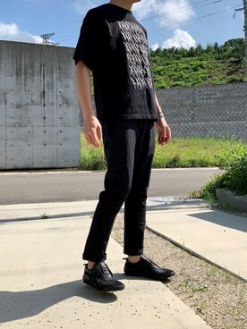 「Gramicci（グラミチ）のアイテム（パンツ、ブラック系）」を使った、sprnaturさん（メンズ・177cm）の夏コーディネート