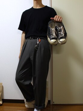 shimoさんの「【WEB限定】GO03-01  ロゴトートバッグ」を使ったコーディネート