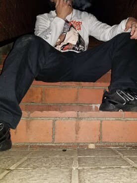「adidasスニーカー」｜Ginさん（メンズ・172cm）の春コーディネート