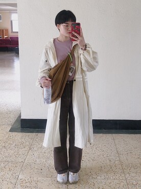 「アイテム（トレンチコート）」を使った、KPU🎐さん（レディース・170cm・20代）の春コーディネート