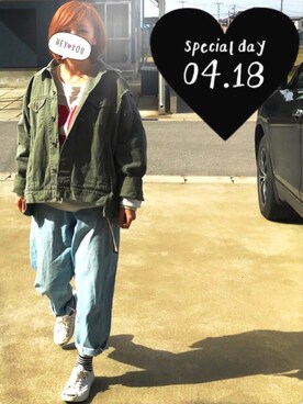 鳥うさぎさん(レディース・152cm)の春コーディネート