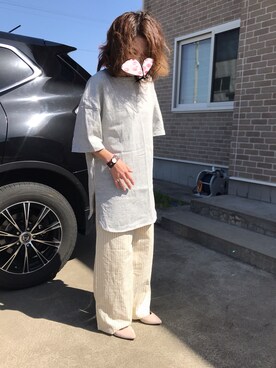 「しまむらの靴」｜鳥うさぎさん（レディース・153cm）の夏コーディネート