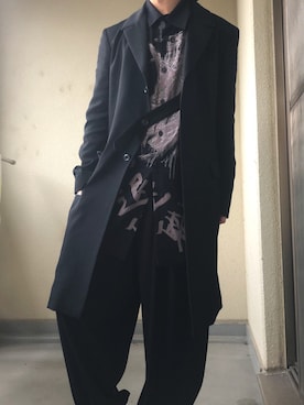 「Yohji Yamamoto（ヨウジヤマモト）のアイテム（その他アウター）」を使った、k A i S e Iさん（メンズ・171cm）の春コーディネート