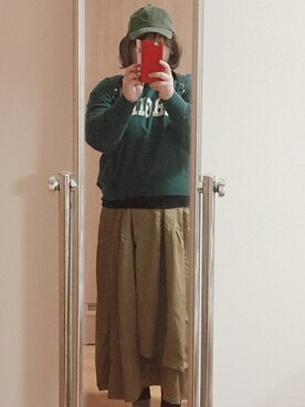 「cepo（セポ）のアイテム（キャップ）」を使った、ラテ✩︎⡱さん（レディース・154cm）の冬コーディネート