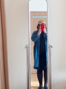 「cepo（セポ）のアイテム（キャップ）」を使った、ラテ✩︎⡱さん（レディース・154cm）の冬コーディネート