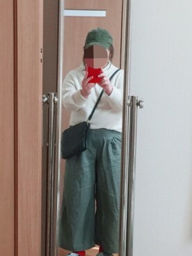 「cepo（セポ）のアイテム（キャップ）」を使った、ラテ✩︎⡱さん（レディース・154cm）の冬コーディネート