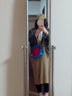 「cepo（セポ）のアイテム（キャップ）」を使った、ラテ✩︎⡱さん（レディース・154cm）の春コーディネート