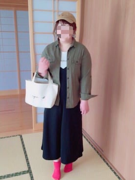 「cepo（セポ）のアイテム（キャップ）」を使った、ラテ✩︎⡱さん（レディース・154cm）の春コーディネート