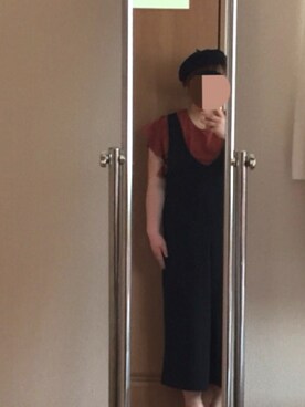 「ジーナシス」｜「アイテム（ハンチング/ベレー帽）」を使った、ラテ✩︎⡱さん（レディース・154cm）の夏コーディネート