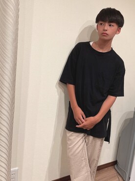 Tシャツ カットソーを使った 中学生男子 の人気ファッションコーディネート 身長 141cm 150cm Wear