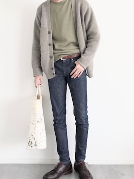 「upperhights（アッパーハイツ）のアイテム」を使った、だいちさん（メンズ・176cm）の春コーディネート