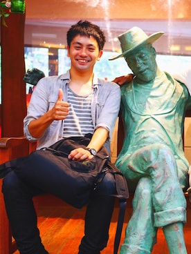 「CABANE de ZUCCa（カバンドズッカ）のアイテム（アナログ腕時計）」を使った、issei...さん（メンズ・165cm）の秋コーディネート