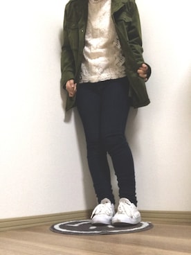 「bye bye（バイバイ）のアイテム（トップス）」を使った、sayakaさん（レディース・153cm）の冬コーディネート