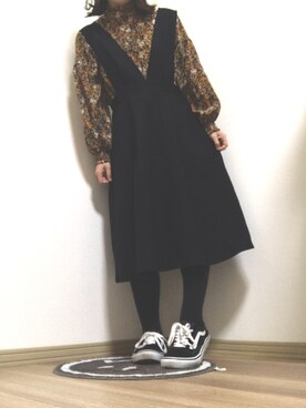 「RETRO GIRL（レトロガール）のアイテム（オールインワン・サロペット）」を使った、sayakaさん（レディース・153cm）の春コーディネート