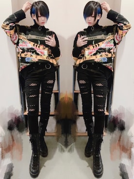 「KILL STAR（キルスター）のアイテム（パンツ）」を使った、NNTNさん（レディース・163cm）の冬コーディネート