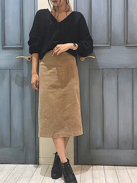「antic rag（アンティックラグ）のアイテム」を使った、ミヅキさん（レディース・163cm）の秋コーディネート