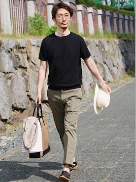 「lideal（リデアル）のアイテム」を使った、TERAIさん（メンズ・182cm）の春コーディネート