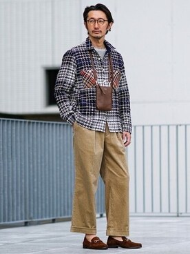 「ヒロシツボウチ」｜TERAIさん（メンズ・182cm）の秋コーディネート