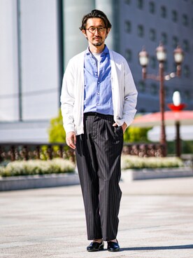「EDIFICEスタッフ」｜「アイテム（スリッポン）」を使った、TERAIさん（メンズ・183cm）の春コーディネート