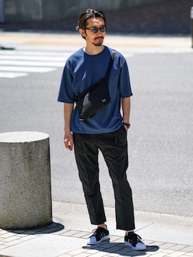 「PORTER（ポーター）のアイテム」を使った、TERAIさん（メンズ・183cm）の春コーディネート