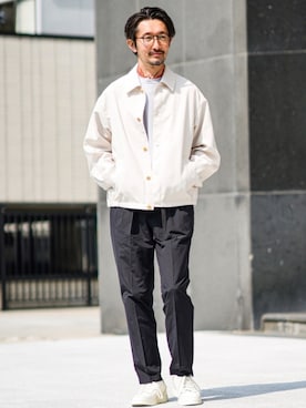 「EDIFICE LA BOUCLE（エディフィスラブークル）のアイテム（ジャケット/アウター）」を使った、TERAIさん（メンズ・183cm）の春コーディネート