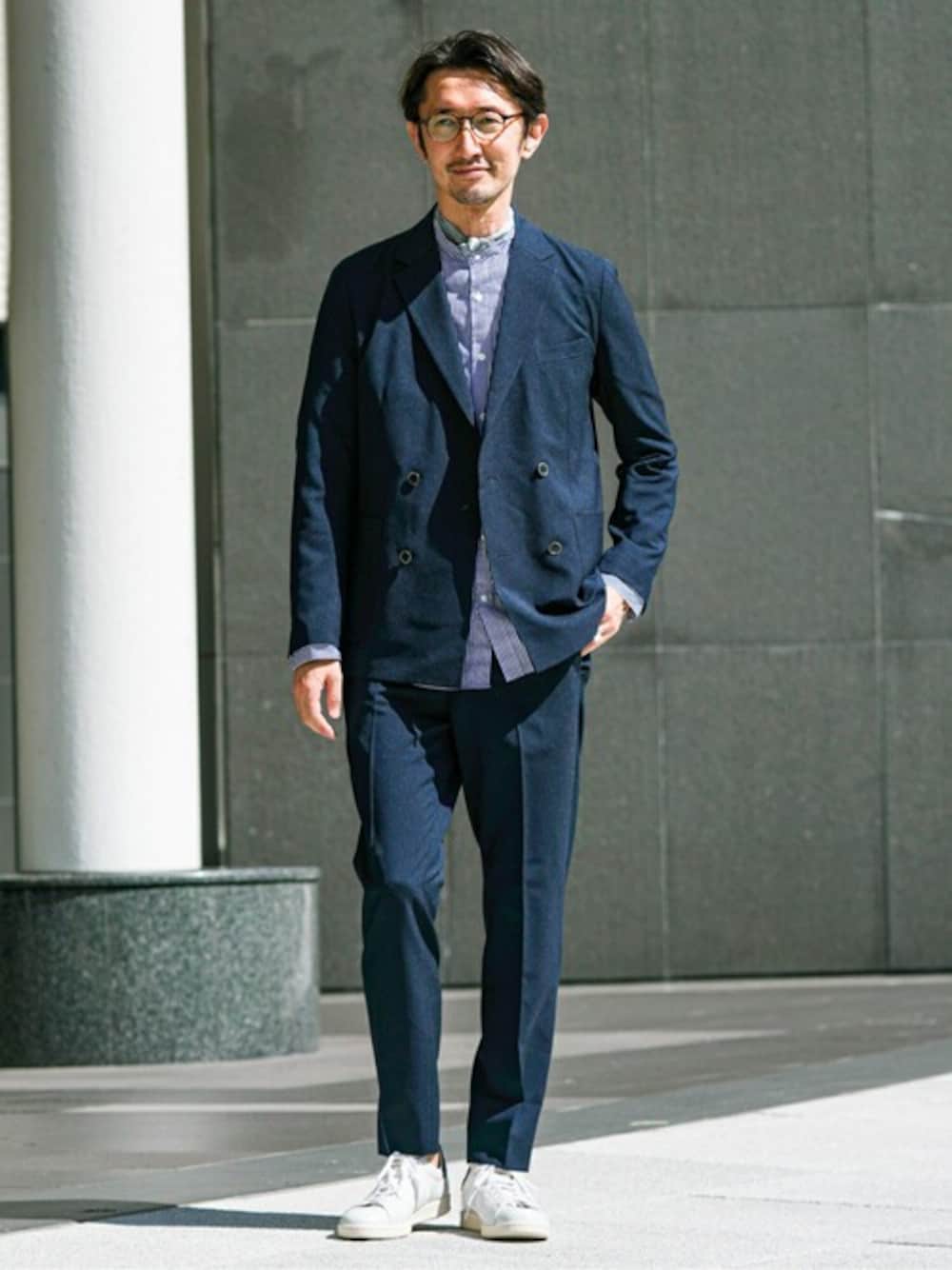 EDIFICE VERTICAL トロピカル ダブルブレストセットアップスーツ