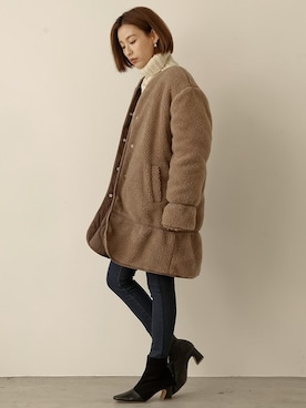 「Re:EDIT（リエディ）のアイテム（デニムパンツ）」を使った、reedit_officialさん（レディース・162cm）の秋コーディネート