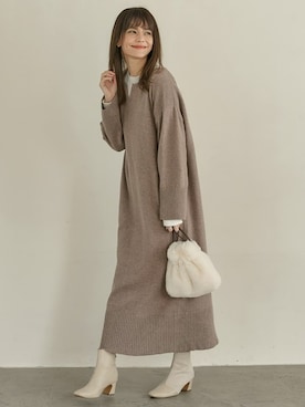 「Re:EDIT（リエディ）のアイテム（バッグ）」を使った、reedit_officialさん（レディース・162cm）の冬コーディネート