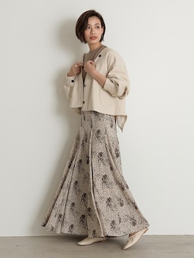 「ノーカラージャケット」｜reedit_officialさん（レディース・162cm）の冬コーディネート