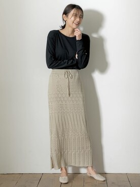 「カシュクール」｜「アイテム（スリッポン）」を使った、reedit_officialさん（レディース・162cm）の春コーディネート