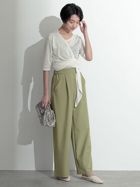 「リエディ」｜「アイテム（スリッポン）」を使った、reedit_officialさん（レディース・162cm）の春コーディネート