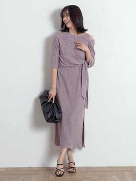 「Re:EDIT（リエディ）のアイテム（クラッチバッグ）」を使った、reedit_officialさん（レディース・162cm）の春コーディネート
