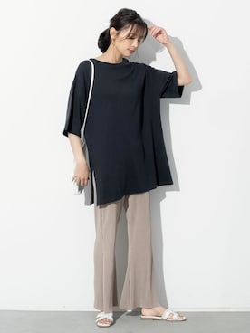 「リエディ」｜「アイテム（チュニック）」を使った、reedit_officialさん（レディース・162cm）の夏コーディネート