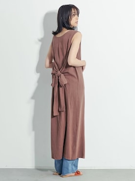 「アイテム（サンダル、オレンジ系）」を使った、reedit_officialさん（レディース・162cm）の夏コーディネート