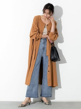 「アイテム（ワンピース、オレンジ系）」を使った、reedit_officialさん（レディース・162cm）の夏コーディネート