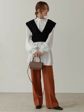 「Re:EDIT（リエディ）のアイテム（バッグ）」を使った、reedit_officialさん（レディース・162cm）の冬コーディネート