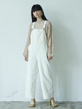 「リエディ」｜「アイテム（サロペット/オーバーオール）」を使った、reedit_officialさん（レディース・162cm）の冬コーディネート