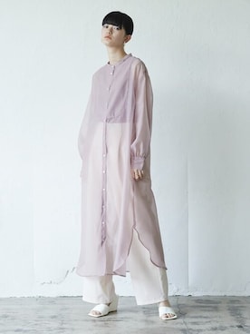 「リエディ」｜「アイテム（シャツワンピース）」を使った、reedit_officialさん（レディース・162cm）の冬コーディネート