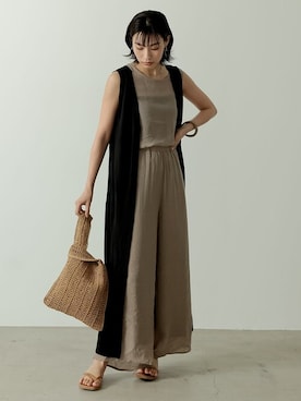 「アイテム（サンダル、イエロー系）」を使った、reedit_officialさん（レディース・162cm）の春コーディネート