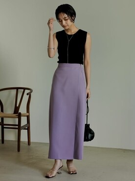 「ラップスカート」｜reedit_officialさん（レディース・162cm）の春コーディネート