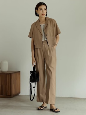 「アイテム（タンクトップ、ベージュ系）」を使った、reedit_officialさん（レディース・162cm）の夏コーディネート