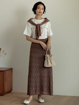 「ナロースカート」｜reedit_officialさん（レディース・162cm）の夏コーディネート