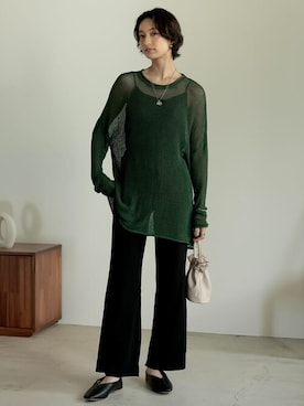 「Re:EDIT（リエディ）のアイテム（その他パンツ）」を使った、reedit_officialさん（レディース・162cm）の夏コーディネート